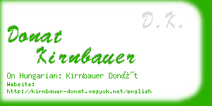 donat kirnbauer business card
